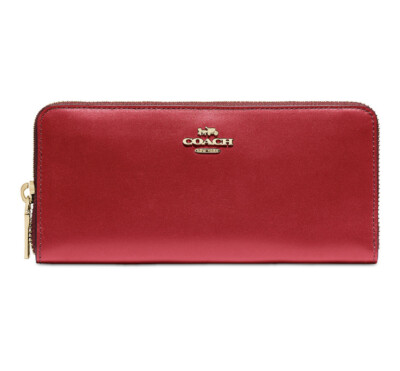 ❤️Coach Red Apple Slim Accordion Zip Wallet Gift Box | eBay