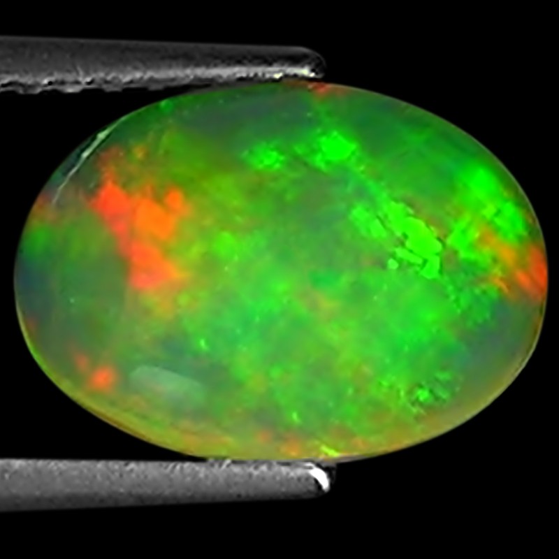 1.47 Ct Natural Ethiopian Cabochon Opal Gemstone Multi Color Oval Cut