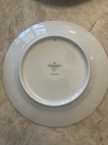 Bernardaud Myosotis Limoge - Dessert Plates - 6 1/2" - Pristine - 7 Available - Picture 2 of 3