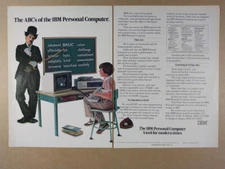 1982 IBM PC Personal Computer education school use vintage print Ad