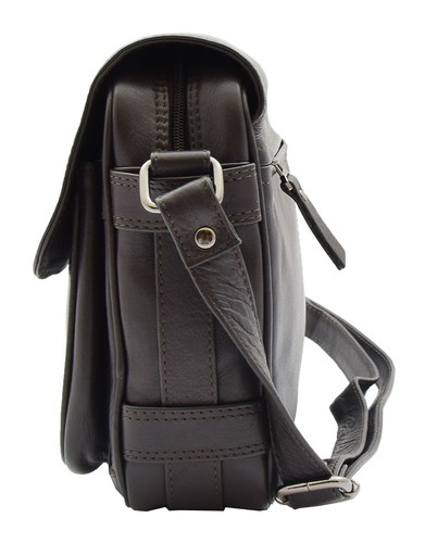 Womens Real Leather Crossbody Messenger Bag Flap Over Organiser Satchel Grove - Picture 14 of 32