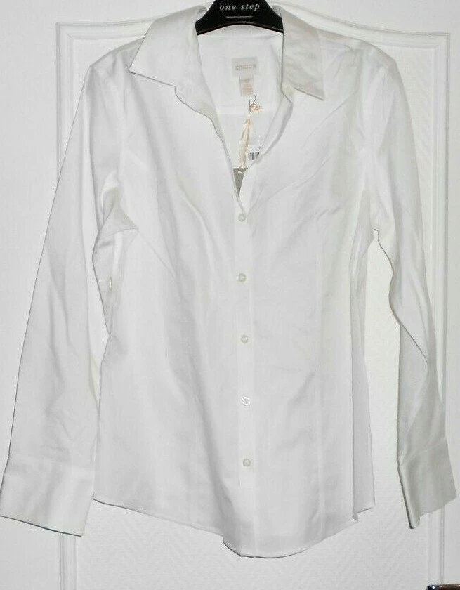 Jolie chemise blanche CHICO’S T 0 = 4-S "Neuve + étiquette" - Photo 1/4