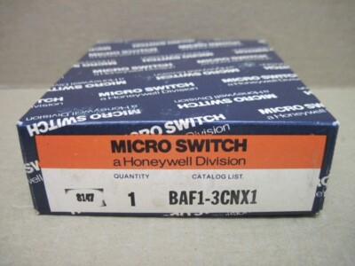 Micro Switch BAF1-3CNX1 Limit Switch Top & Bott Plunger 1NC/1NO SPDT Maintained