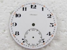 Doxa Antique Swiss Pocket Watch Original White Porcelain Dial Watch-face 42.2mm