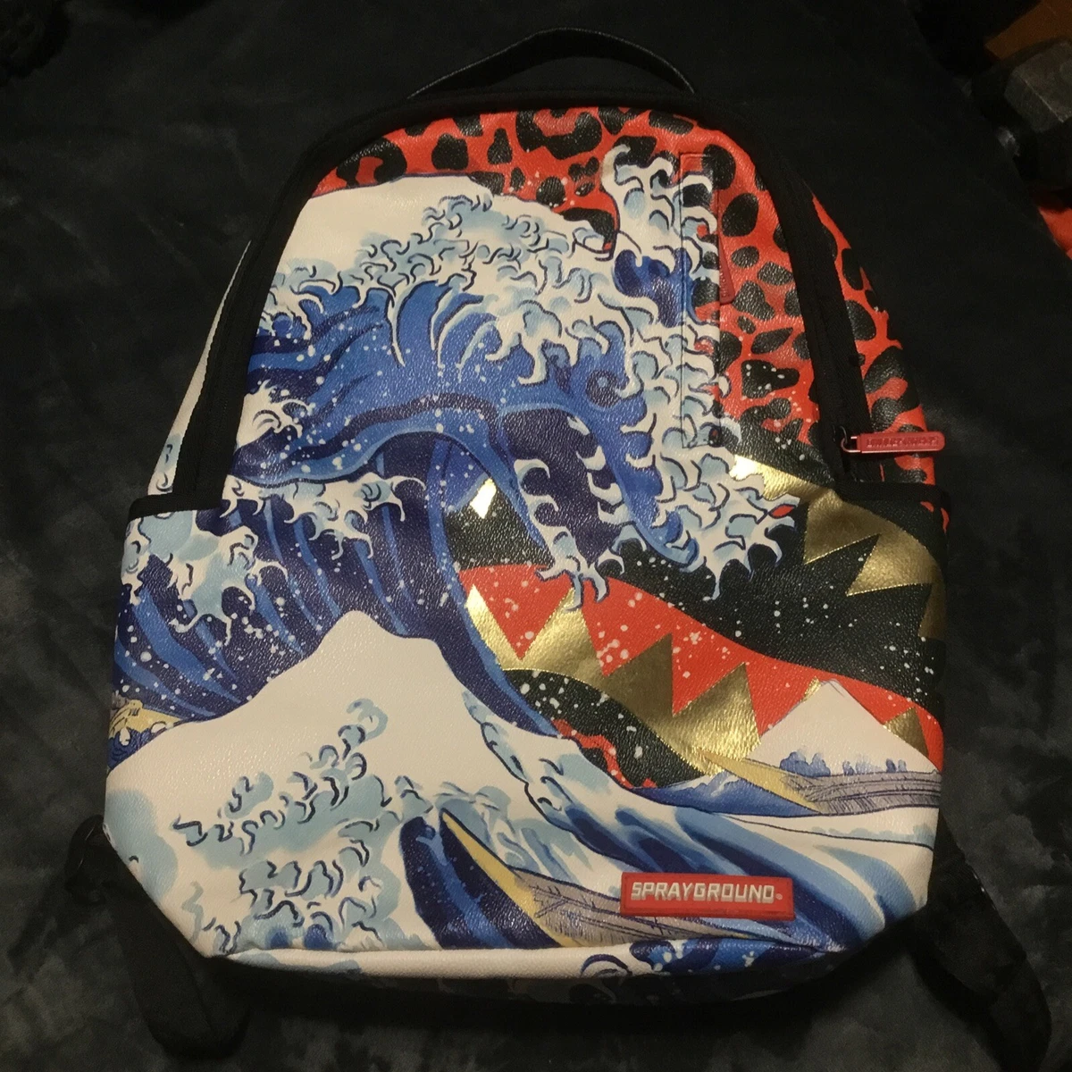 sprayground backpack limited edition blue dragon super rare wave shark LE  NPA