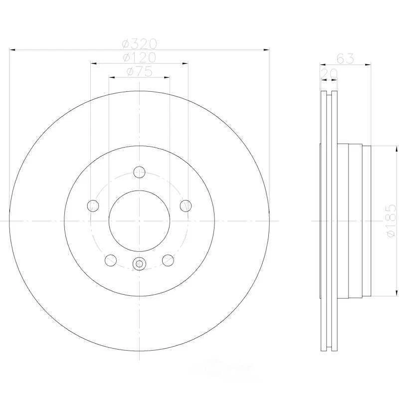 Hella Pagid - Alto carbono e totalmente revestido serve 2004-2009 BMW 530i 525i 528i HE - Imagem 2 de 4