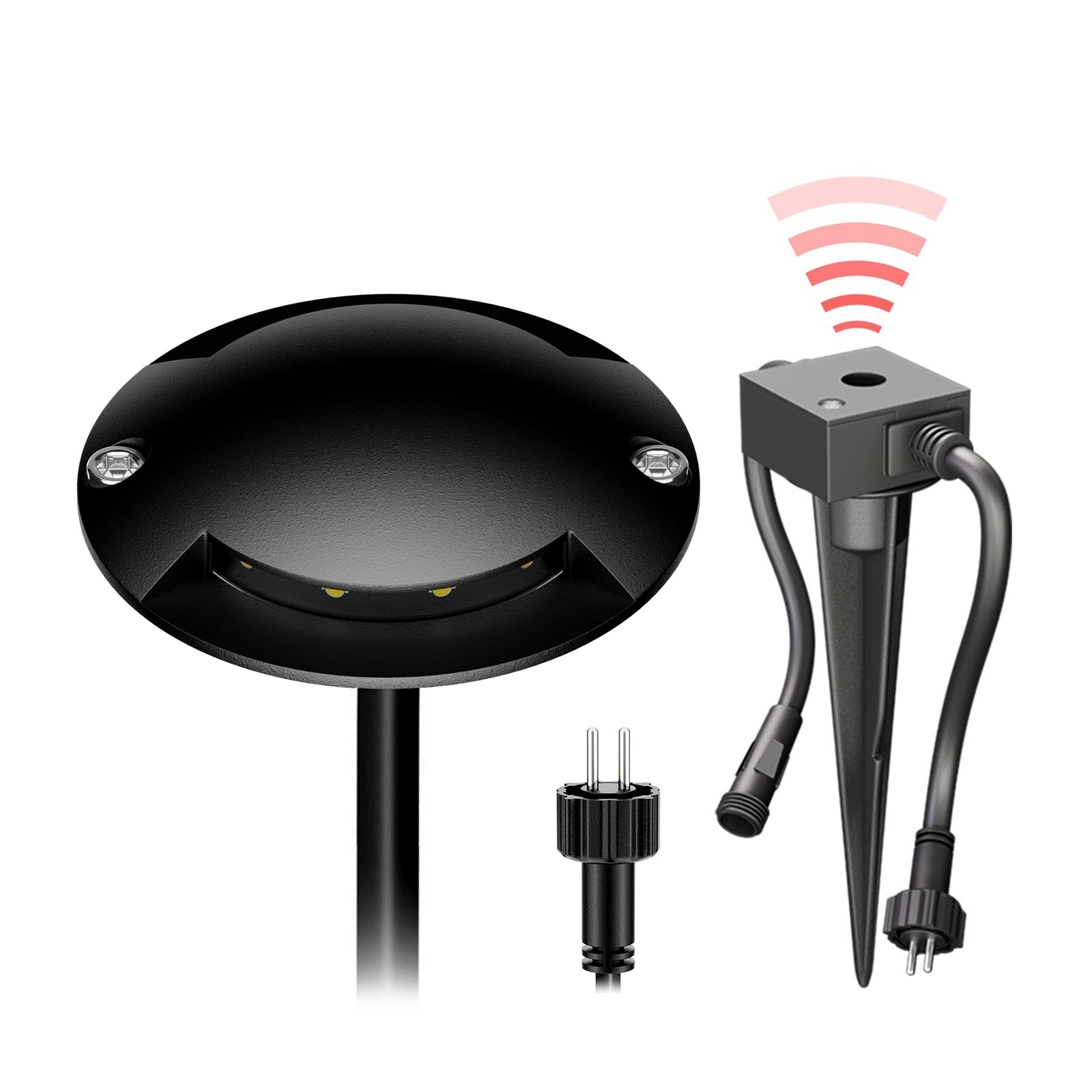 Lampada da terra a LED Bunda con sensore crepuscolare