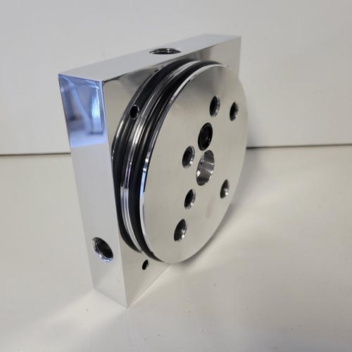 LOWRIDER HYDRAULICS BLOCK CENTER 1/2" PORT SIDE RETURN 3/8 " BRAND NEW