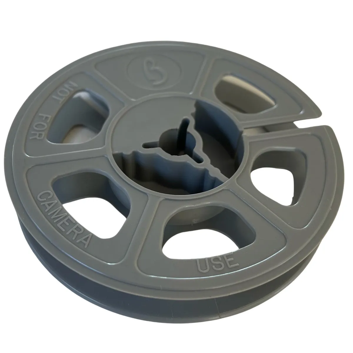 X4 EMPTY 8mm 3 diameter Grey Film Reels with letter B LOGO - Unique  Branding