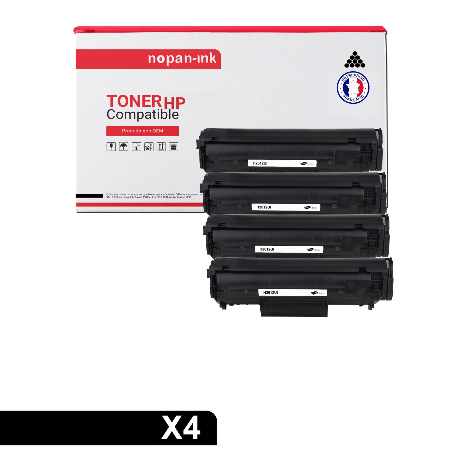 Toner Q2612A 12A noir pour imprimer vos factures et rapports de bureau