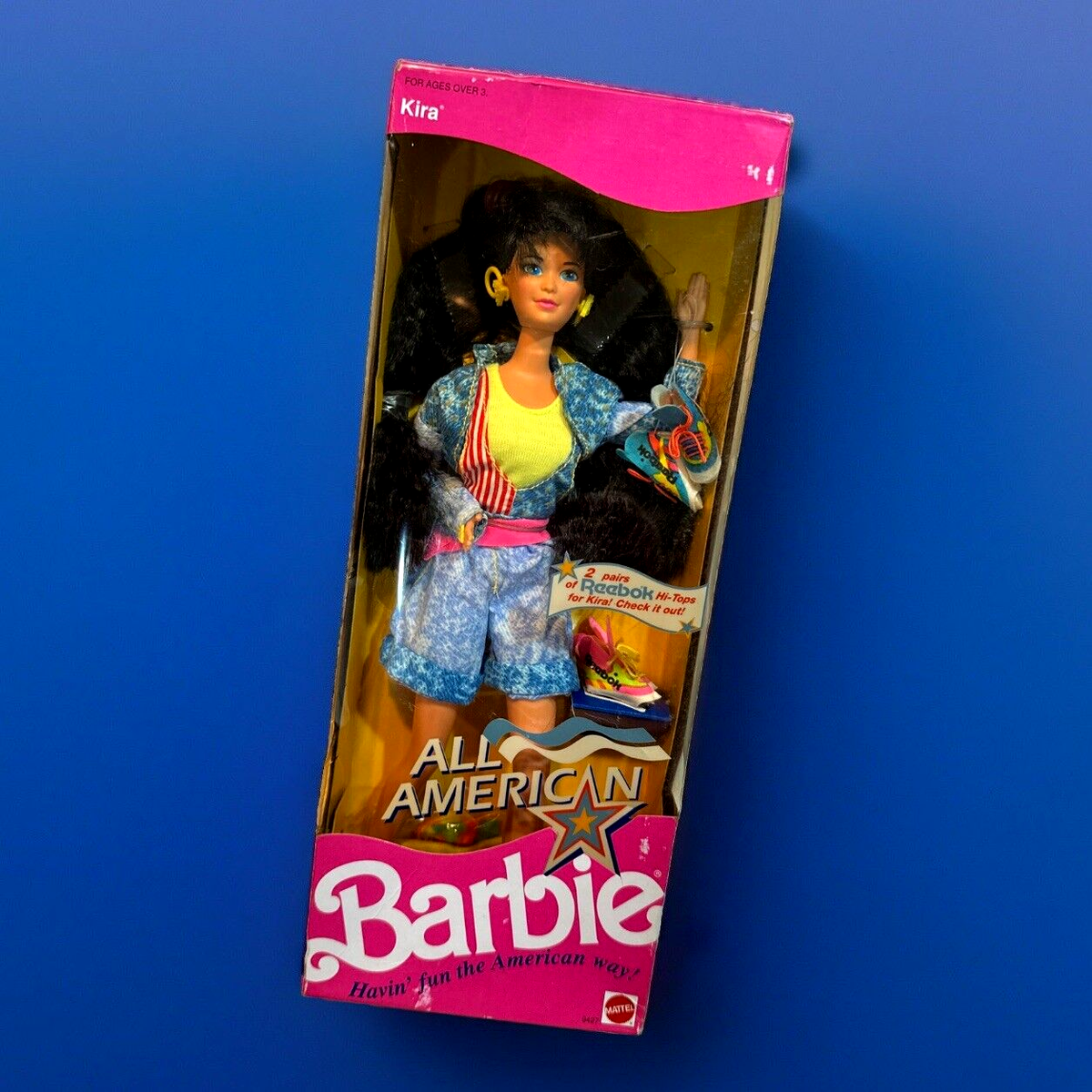 Barbie All American Kira Vtg Mattel 9427 w 2 Pairs of Reeboks