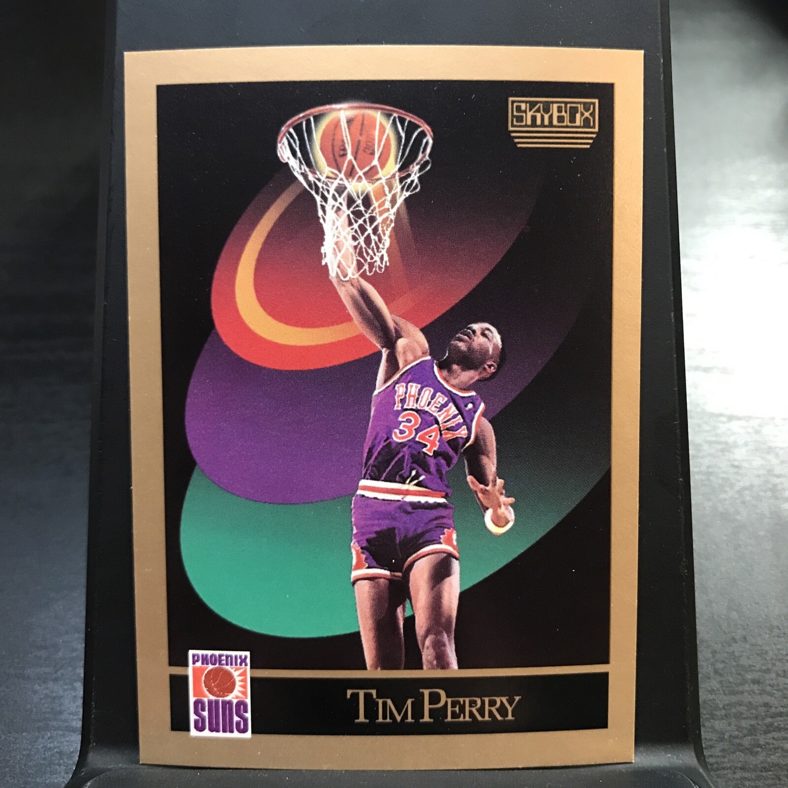 1990 SkyBox #228 Tim Perry  Phoenix Suns RC Rookie