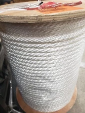 CWC 105130 Solid Braid Nylon Rope - 1/2" x 500' White