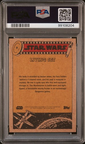 2020 Topps Star Wars Living 145 The Mandalorian PSA 9 - Picture 2 of 2