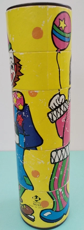 rare ancien kaléidoscope made in JAPAN  IKECHO Vintage Viewer Clowns 🔵 - Photo 2/4