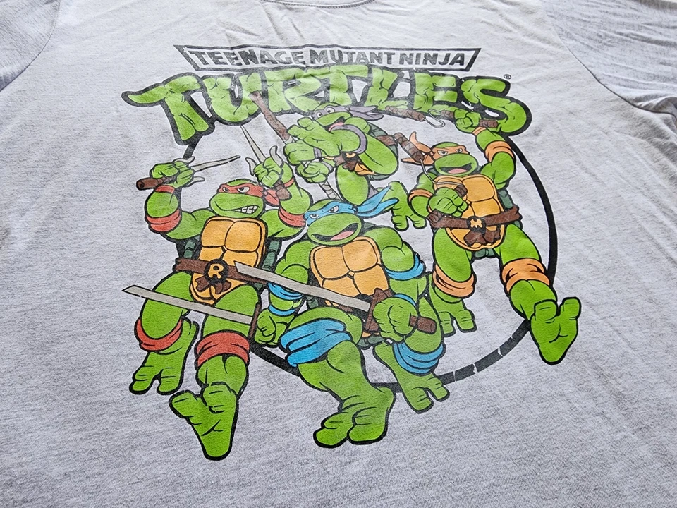 Teenage Mutant Ninja Turtles TMNT Mens Grey Printed Short Sleeve T Shirt Size L - image 3 of 4