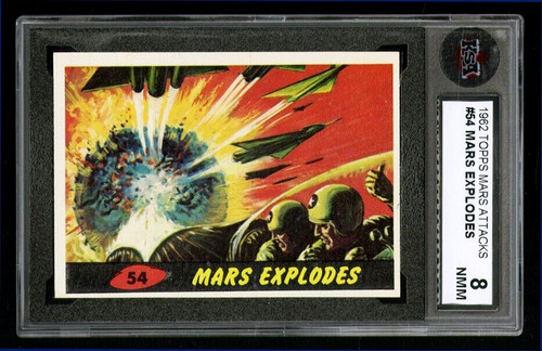1962 Topps Mars Attacks #54 Mars Explodes — KSA 8