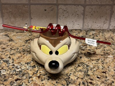 Vintage 1989 Wile E Coyote 3D Mug Applause Comes With Vintage Silly Straw