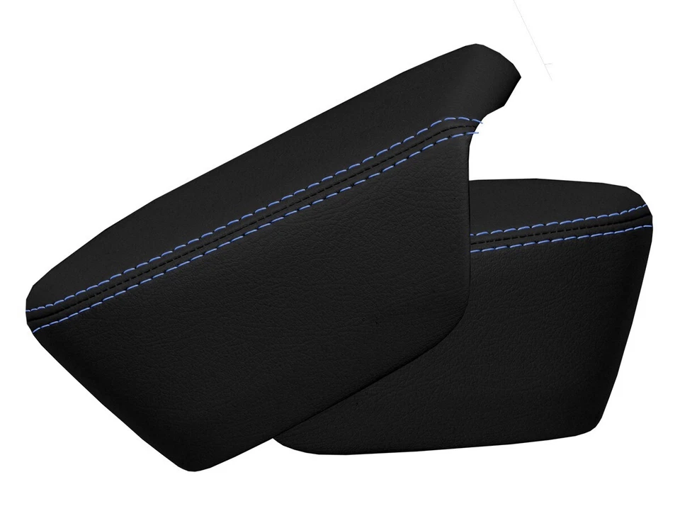 Front Door Armrest Panel Cover Leather for Honda Civic 2012-2015 Blue Stitch - Изображение 4 из 4