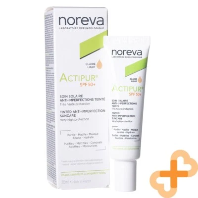 NOREVA ACTIPUR Crème Visage Tannée BB Teinte Claire SPF50+ 30 Ml Hydratante - Photo 1/4