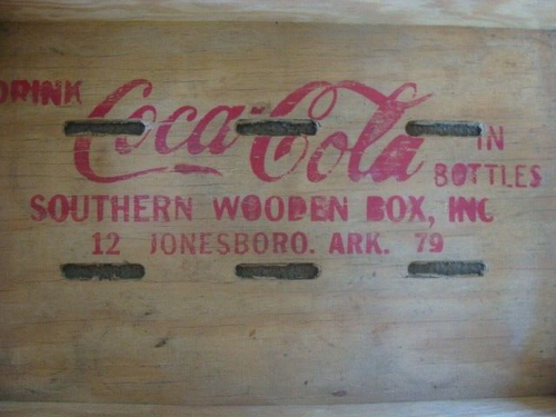 YELLOW COCA COLA WOOD CRATE - Picture 3 of 7