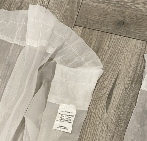 Sheer Curtains Set of 2 Panels 54" by 83" each - Picture 3 of 3