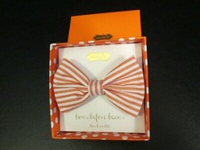 Tangerine Stripe Bracelet by Mud Pie, "Bows before Beaus" NIB