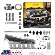 Intake Manifold Fuel Rail 90mm Throttle Body For Toyota Supra Mk4 2jz-gte 3.0l