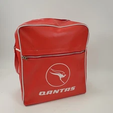 Vintage Qantas Airlines Airplane Messenger Travel Aviation Duffel Bag