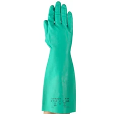 (4 Pair) Ansell Solvex 37-165 Chemical Versatile Heavy-Duty Nitrile Gloves 9/L