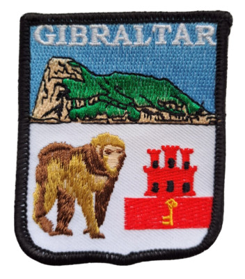 Gibraltar Flagge Schild bestickt Patch Abzeichen - Barbary Apes