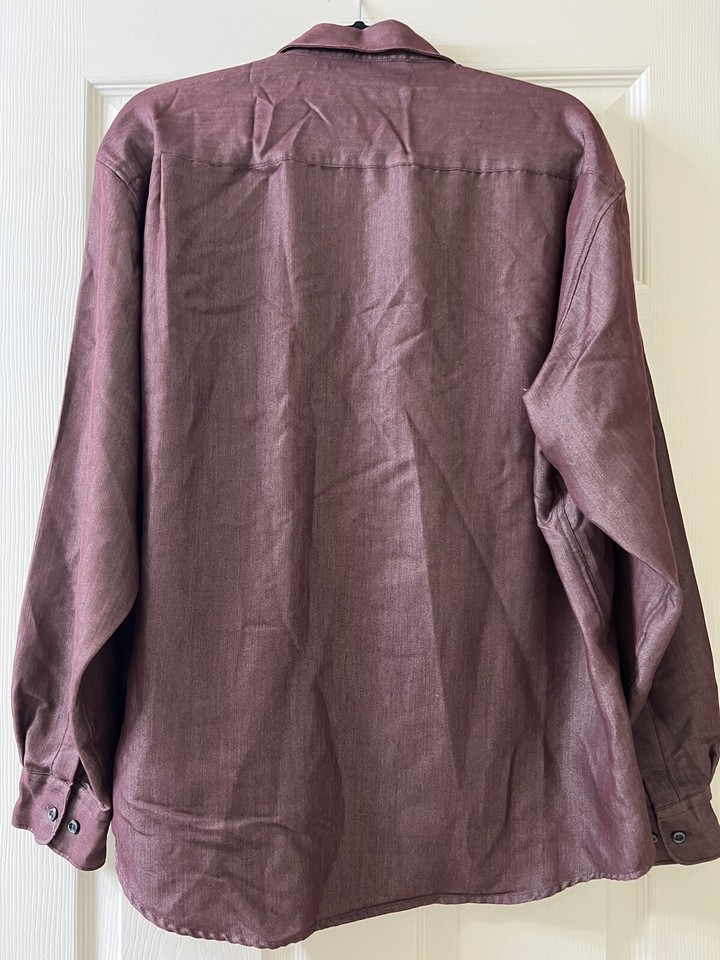 Cotton Reel Men’s Burgundy Button Down ShirtSize Large eBay