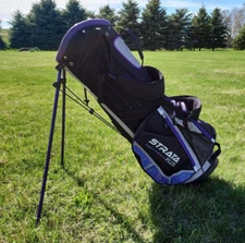 Callaway Strata Plus 7-Way Golf Stand Carry Bag - Black, Gray & Purple