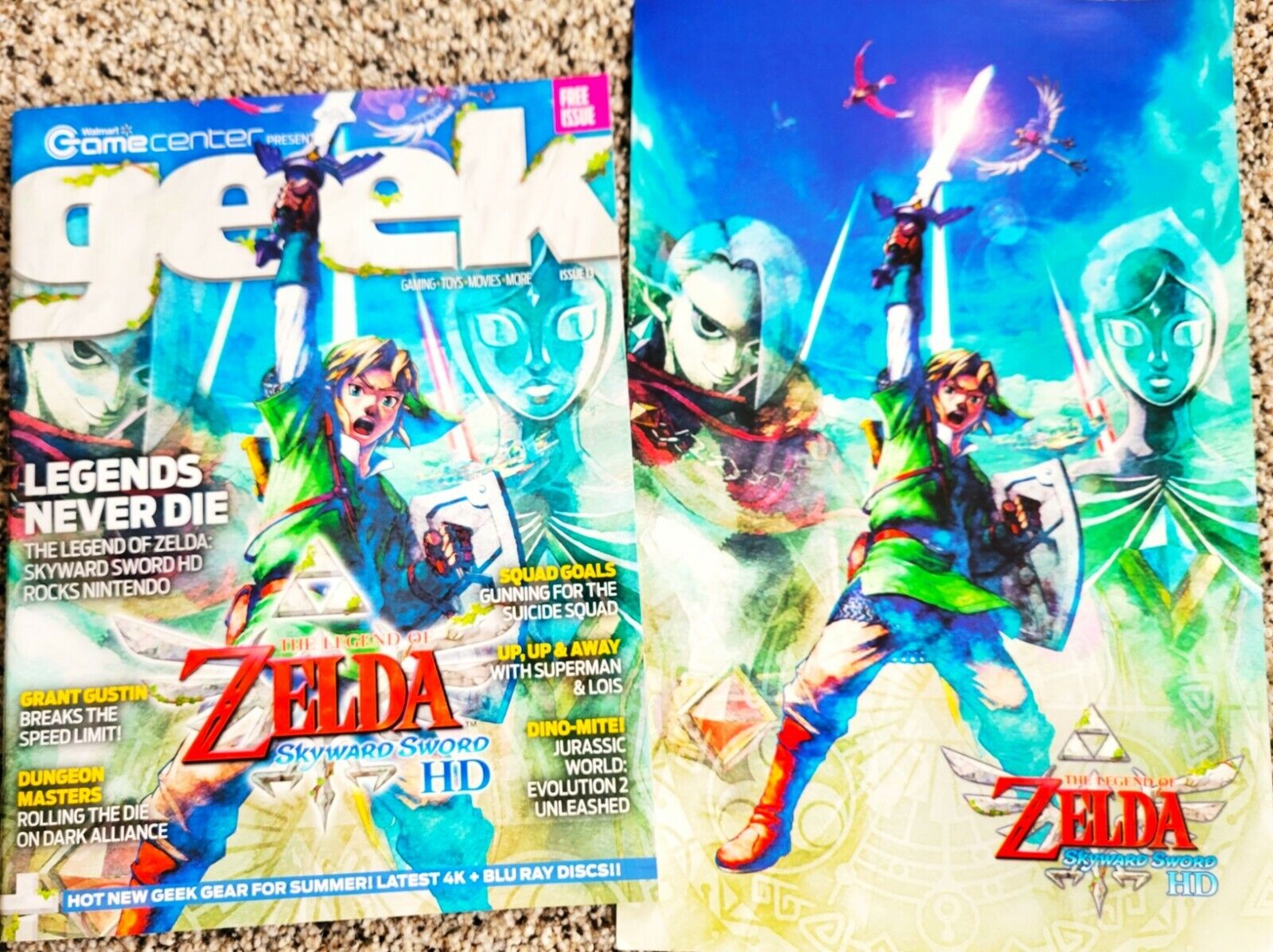 Legend of Zelda Skyward Sword Gamecenter Magazine Cover + Poster