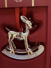 LENOX 2023 Baby's 1st Christmas Silver Rudolph Ornament 894465 New Mint in Box