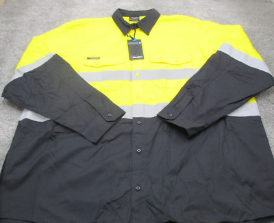 King Gee Tradie/Work Shirt 5XL Long Sleeve Collared Button Up Cotton New