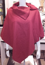 Poncho leichter Filz Rotkäppchen Umhang Cape Überwurf Rot