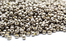 Miyuki Round Rocailles 6/0 Duracoat Galvanized Pewter Seed Beads RR-4222