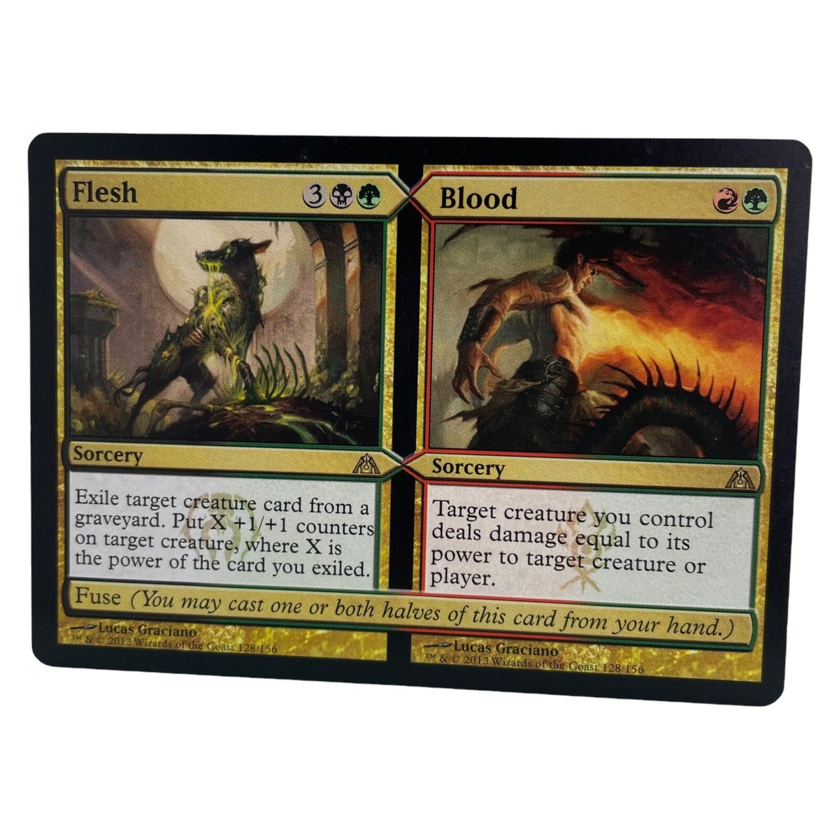 Flesh / Blood - Dragon's Maze - Magic The Gathering MTG - Rare - MP