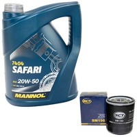 MotoröL Set 20W-50 5 Liter + ÖLfilter SM 196 FüR Seat Arosa Skoda Fabia VW Lupo