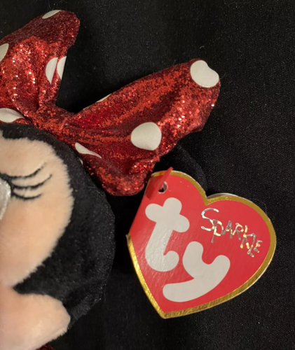 TY BEANIE BABIES COLLECTION SPARKLE DISNEY MINNIE MOUSE PLUSH 8" WITH TAG - Picture 7 of 11