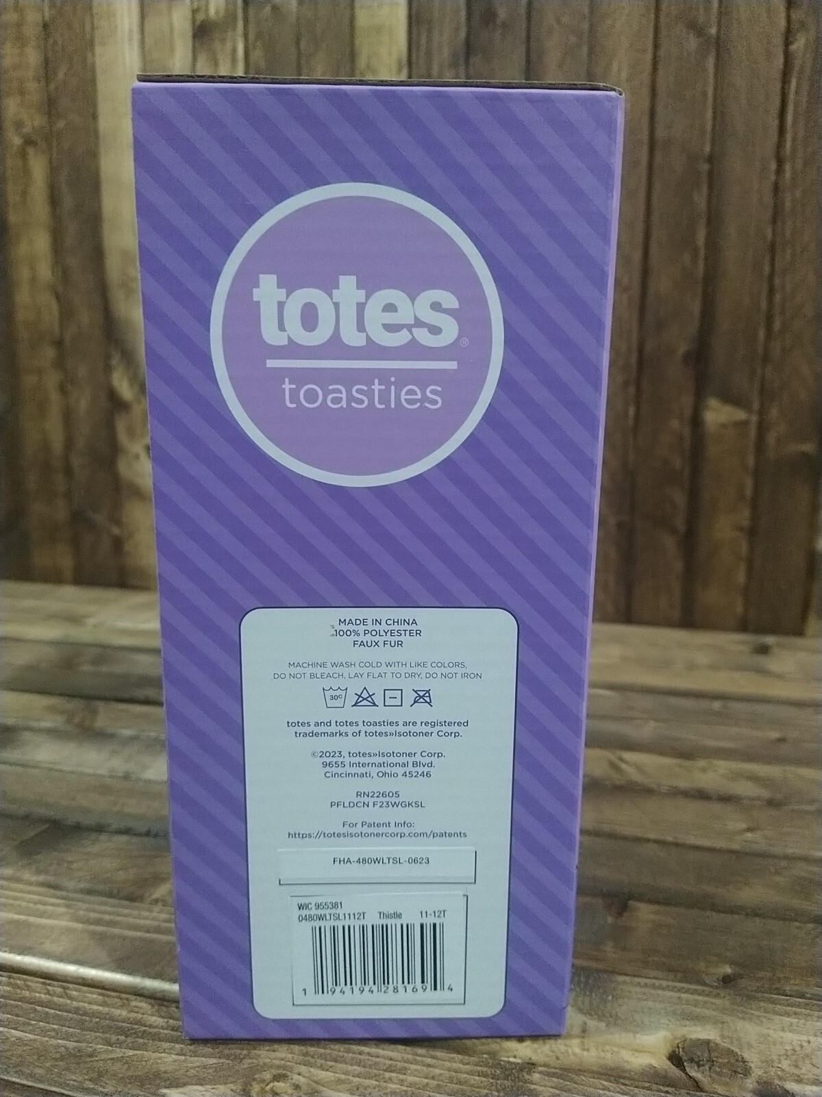 SAOLA Pantofole Totes Toasties per bambini rosa viola sfocate suola interna esterna taglia 11 12 NUOVE