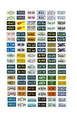 1/43 scale model car movie TV license plates tags set 2