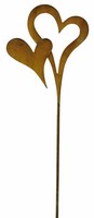 Stele Herz Garten-Deko 13X58Cm Gartenstele Rost Gartenstecker Eisen Garten