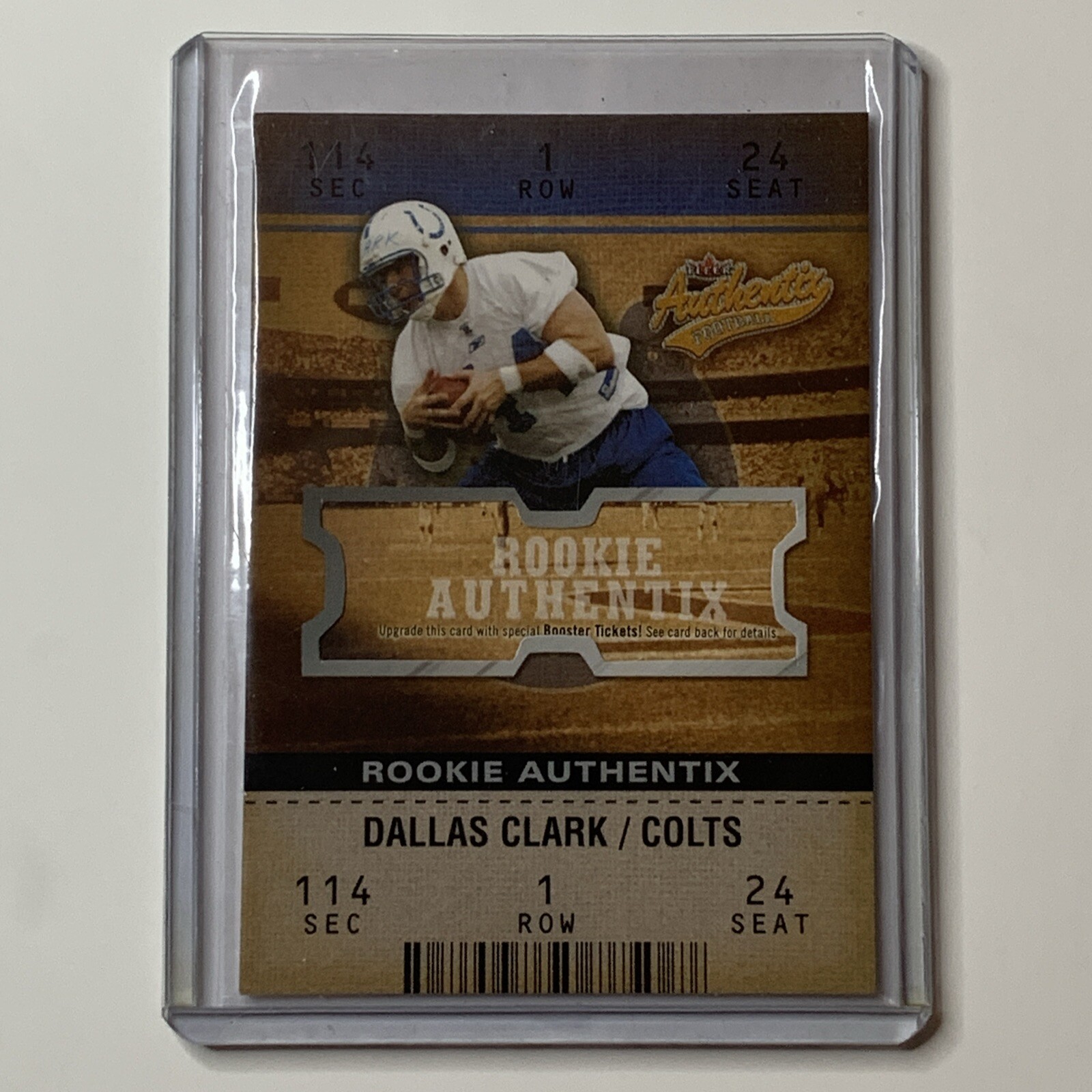 Dallas Clark Fleer Authentix #108 Base