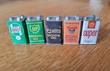 5x large oil cans suitable for Mamod Wilesco steam engine. Scale accessories.