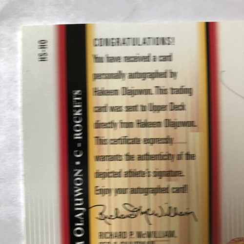 HAKEEM OLAJUWON 2006 Ultimate Signatures Honors Auto 43/93 - Picture 7 of 11