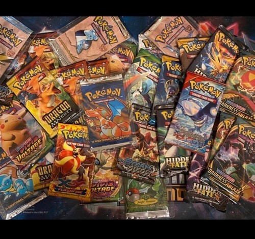 Pokemon Mystery Booster + Heartforcards Versandschutz - Zufällige Englische Karten