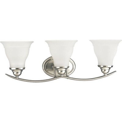 3Light Etched Glass Traditional Bath Vanity Light, Trinity Collection, Indoor...