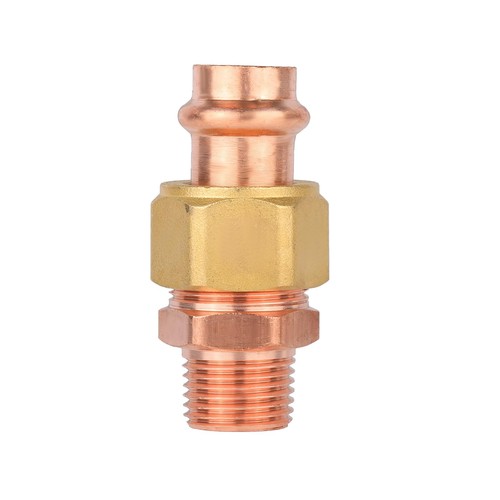 3/4 Inch Copper Press x 3/4 Inch MPT Male Adapter Union Pressure Fittings